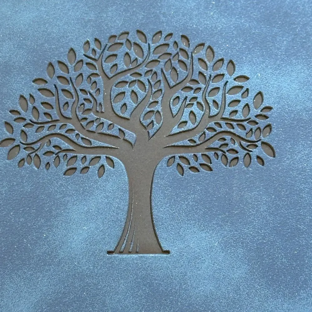 Navy Journal with Tree Image and Lined Pages